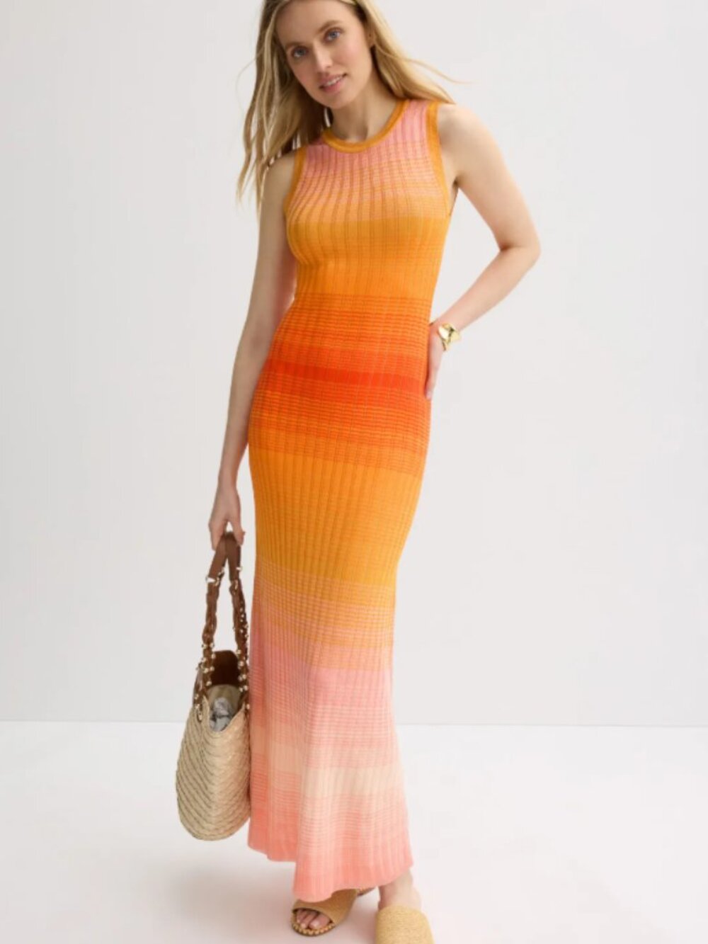 RTR-106 Maje Tie-Dye Knit Maxi Dress